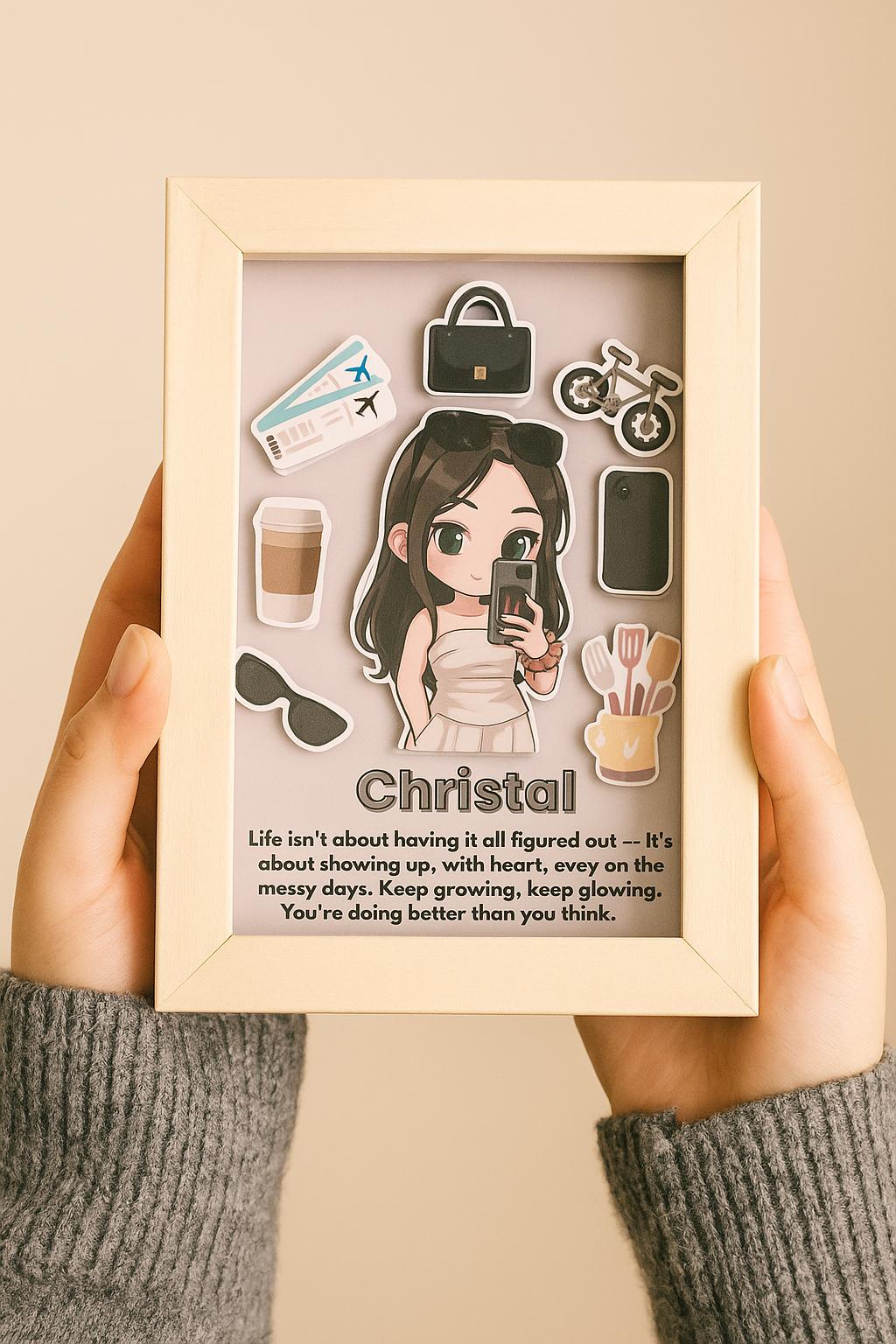 [FRAME THE MOMENT] 3D Chibi Style Personalised Photo Frame (A6) - Individual